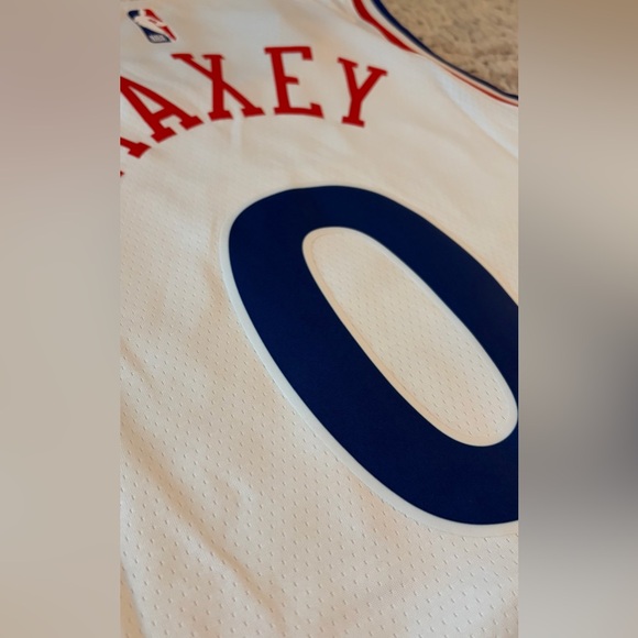 Nike Authentic Philadelphia 76ers Sixers NBA Tyrese Maxey #0 Jersey Men’s Sz L - Picture 8 of 9